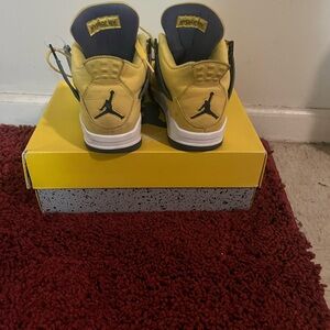 Jordan Yellow and Black High-Top Sneakers